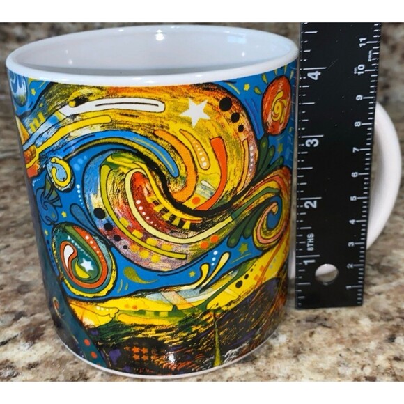Dean Russo Aquarius Starry Night 20 oz. Ceramic Mug. LNWOT - Picture 8 of 9